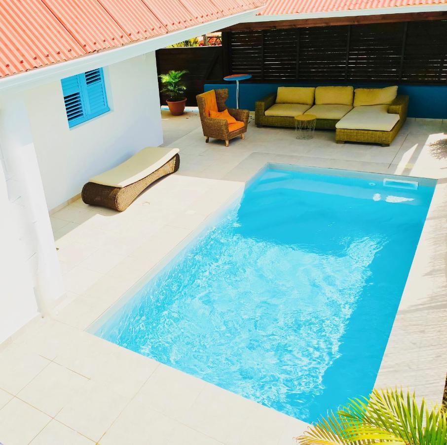 Location Maison Bleue Avec Piscine Privative Au Carbet Martinique Ле-Карбе Экстерьер фото